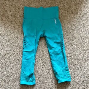 Gymshark Blue Leggings Athletic Stretchy Fit